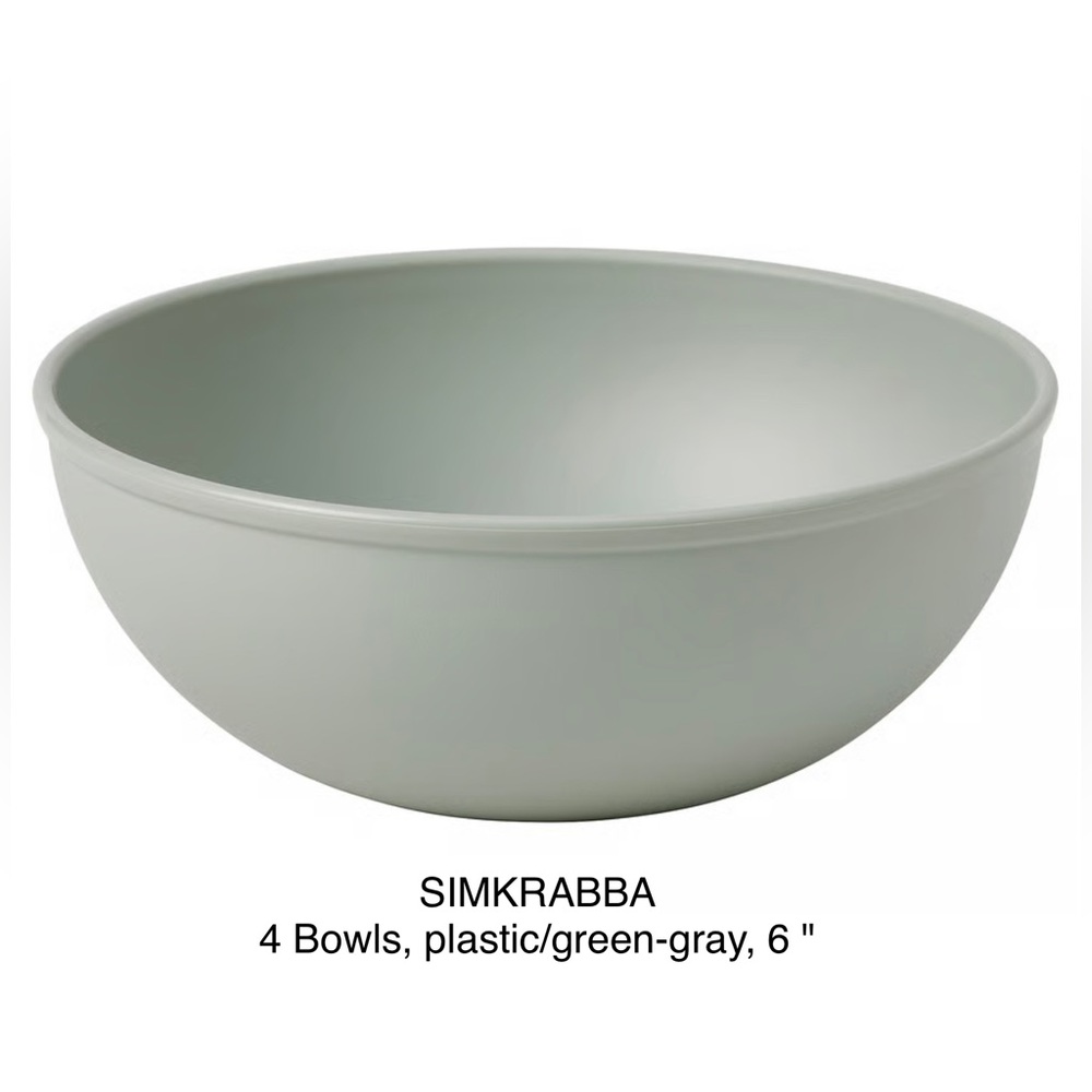 SIMKRABBA Green-Gray Plastic Bowl